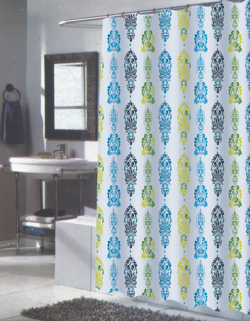 Carnation Home Fashions, Inc - Extra Long Fabric Shower Curtains ...