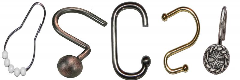 Metal Shower Curtain Hooks